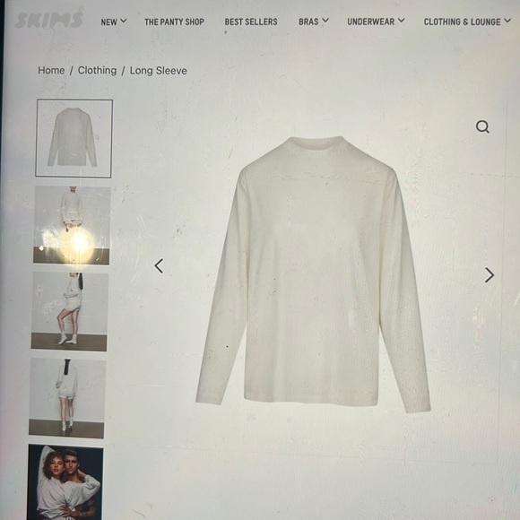 SKIMS Tops - Skims Boyfriend Long Sleeve T-Shirt